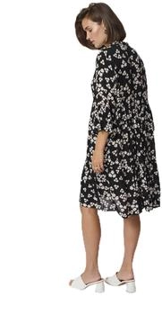 Kaffe Blusenkleid KAhera schwarz chalk rot Petit Fleur