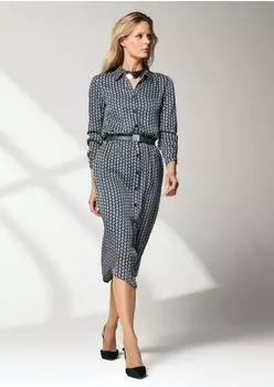 Madeleine Kleid marine saphir weiß