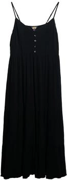 Superdry Gestuftes Midikleid halblanger Knopfleiste schwarz