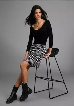 Bruno Banani Strickkleid Jacquard-Rock
