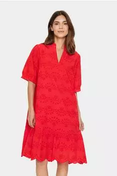 Saint Tropez Blusenkleid Geleksa flame scarlet
