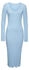 French Connection Strickkleid mit leicht ausgestellten Ärmeln, Loungewear blau-meliert