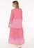 Zwillingsherz Dreams Maxikleid mit Mustermix, Knopfleiste und 3/4 Arm (62475801) pink