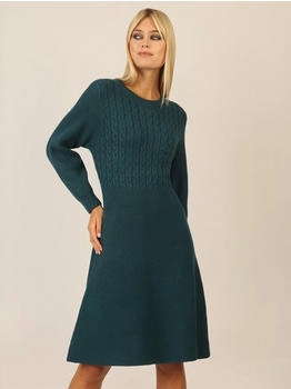 APART Strickkleid mit grafischem Blockdesign (APF16406) grün