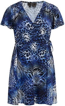 Faina Minikleid mit Animal-Print blau