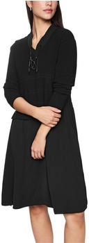 Marc Cain Check it Up Premium Midikleid mit Kordelzug, V-Ausschnitt, Seitenschlitzen (817370-0001-00420)