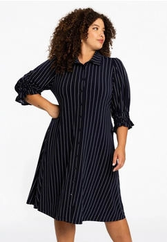 Yoek Kleid mit Druck (28173323038/40) blau