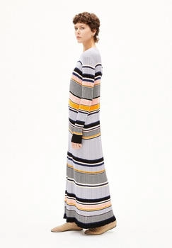 armedangels Kaamila Stripes Strickkleid aus Bio-Baumwolle (30006944) misty morning-deep rosalilly