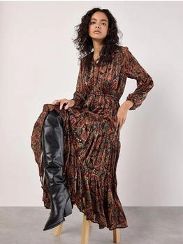 Apricot Minikleid mit R&uuml;schen schwarz