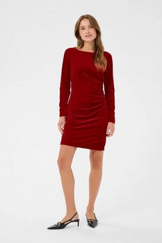 Saint Tropez Kleid mit Rücken-Reißverschluss, lockere Passform rot