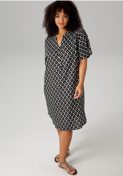 Aniston Kleid mit All-Over-Muster (18079935) schwarz/weiß