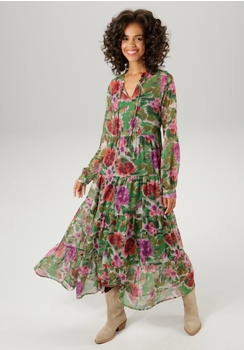 Aniston Kleid mit V-Ausschnitt Langarm (43635636) mischfarben