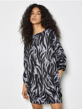 Apricot Mini Cocoon Kleid mit Zebramuster