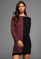 Laura Scott Strickkleid mit zweifarbigem Colourblock Design