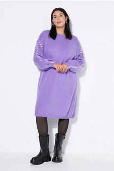 Studio Untold Sweat Minikleid oversized LEO-gesteppt lila