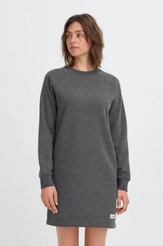 Oxmo OXMareen Feinstrickkleid mit Rundhalsausschnitt (815585-0003) dunkelgrau