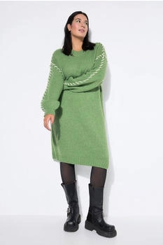 Studio Untold Sweat Minikleid oversized LEO-gesteppt apfelgrün
