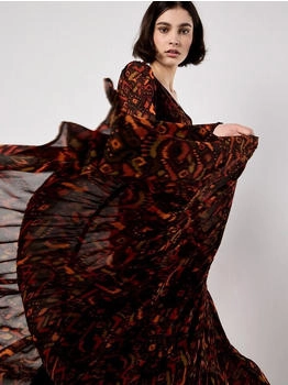 Apricot Minikleid mit R&uuml;schen burgundy