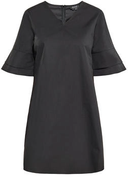 Usha Kleid mit V-Ausschnitt schwarz