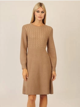 APART Strickkleid mit grafischem Blockdesign (APF16406) braun