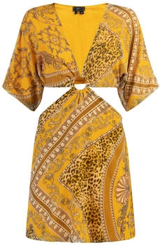 Faina Minikleid mit Cut-outs gelb