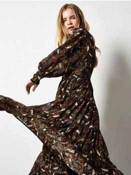 Apricot Minikleid mit R&uuml;schen khaki
