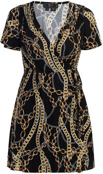 Faina Minikleid mit Allover-Print schwarz