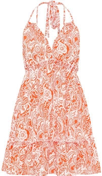 IZIA Kleid mit V-Ausschnitt und Spaghettiträgern grenadine/naturweiß