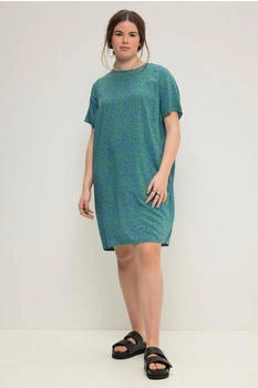 Studio Untold Minikleid Loose Shape Leo-Print Rundhals (69442971)