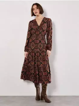 Apricot Minikleid mit Rüschen rust
