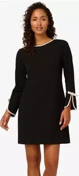 Adrianna Papell Kleid mit Rundhals-Ausschnitt, A-Linie, schmale Passform beige/schwarz