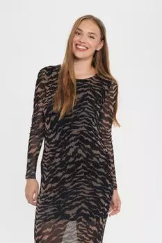 Saint Tropez ZulvirSZ Blusenkleid black shifted strokes
