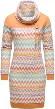 Ragwear Chlloe Kleid Slim Fit ecru/hellblau/orange/himbeer
