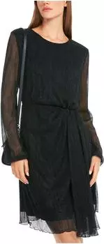 Marc Cain Dew Drop Midikleid aus Metallic-Jersey schwarz