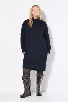 Studio Untold Strick-Minikleid Oversized mit Rollkragen (815374) marine