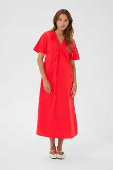 Culture Fitted Kleid fiery red