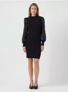 Y.A.S DOTME LS KNIT DRESS S. NOOS Strickkleid schwarz