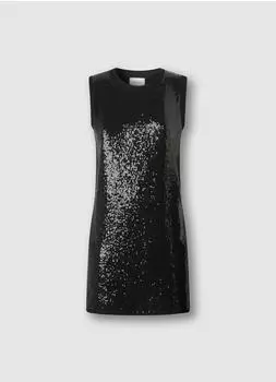 Pepe Jeans Elaine Dress Midikleid mit Pailletten, ärmellos (PL9537764) schwarz