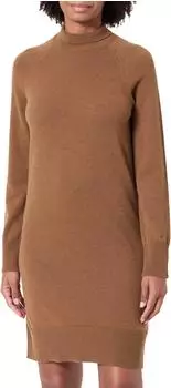 GANT Superfine Lambswool Strickkleid Relaxed Fit Rollkragen warm khaki
