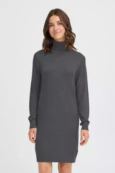Oxmo Winala Strickkleid mit Rollkragen (21301689) grau