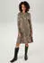 Aniston Jerseykleid mit Animal-Print beige/schwarz