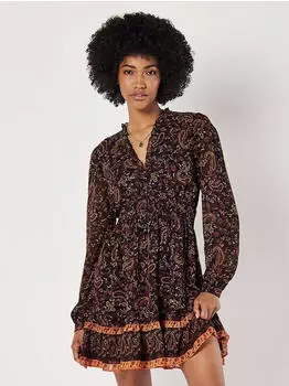 Apricot Minikleid mit Paisley-Muster (753391) mischfarben/schwarz