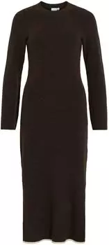 Vila VIKerry Kleid Slim Fit (14112725) dunkelbraun/weiß
