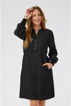 Culture Blusenkleid black denim