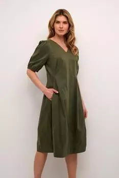 Culture CUantoinett Blusenkleid oliv