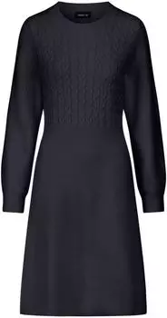 APART Strickkleid mit grafischem Blockmuster blau