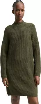 Tom Tailor Denim Mini Strickkleid mit Stehkragen (1049381) grape leaf green melange/grünmeliert