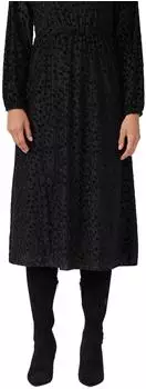 s.Oliver Midi-Samtkleid mit U-Boot-Ausschnitt schwarz 2172658.9999.