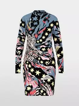 Marc Cain Knielanges Kleid mit Rüschen (AS 21.07 J07) schwarz