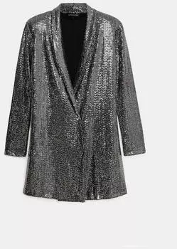 No Matter What Gloss Dress Coat silber
